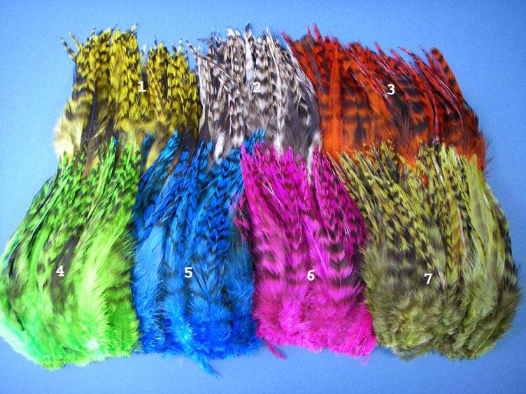 Grizzly Variant Saddle Hackle - Click Image to Close